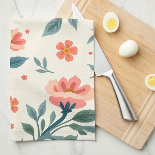 Frühling wieder geschirrtuch (Viertel Falte)