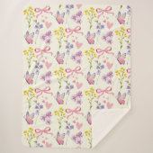 Frühling Wildblume Sherpa Blanket Sherpadecke (Vorderseite)