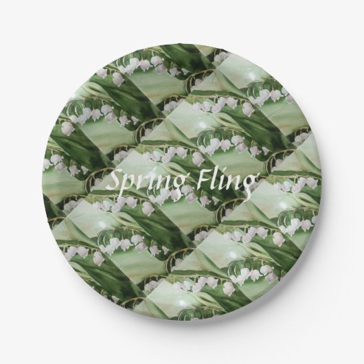 FRÜHLINGflings-MAIGLÖCKCHEN Pappteller (Vorderseite)