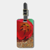 Frühlinggelb und Roter Tulip Gepäckanhänger (Vorderseite vertikal)