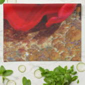 Frühlinggelb und Roter Tulip Geschirrtuch (Gefaltet)