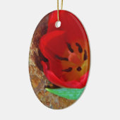 Frühlinggelb und Roter Tulip Keramikornament (Links)