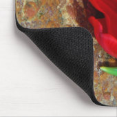 Frühlinggelb und Roter Tulip Mousepad (Ecke)