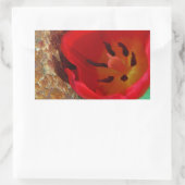 Frühlinggelb und Roter Tulip Rechteckiger Aufkleber (Tasche)