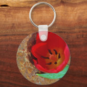 Frühlinggelb und Roter Tulip Schlüsselanhänger (Vorderseite)