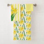 Frühlinggelbe Daffodien Blume Badhandtuch Set (Insitu)