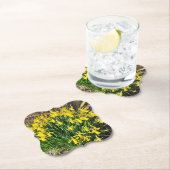 Frühlinggelbe Daffodien Papier Untersetzer (Vor Ort)