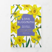 Frühlinggelbe Narzissen Dreifach-gefaltete Programmkarte (Cover)