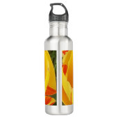 Frühlinggelbe Tulissen Edelstahlflasche (Rückseite)