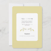 Frühlinggelbe Wildblumen B/W Foto Brautparty Einladung (Rückseite)