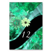Frühlinggrün-Blumenmuster personalisiert Tischnummer (Rückseite)