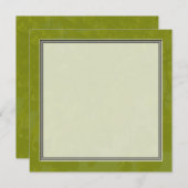 Frühlinggrün verlasse leere Einladungen (Vorne/Hinten)