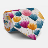 Frühlinghafte bunte Blumenkrawatte Krawatte (Gerollt)
