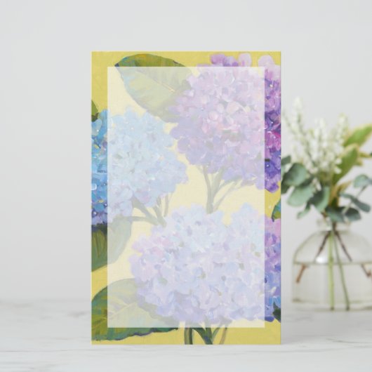 FrühlingHydrangeas I Briefpapier (Stehend Vorderseite)