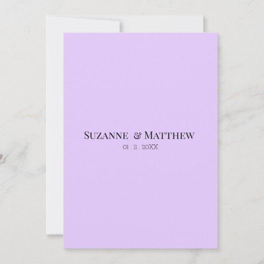 Frühlinglila grüne Wildblume Boho Garden UAWG Einladung (Rückseite)