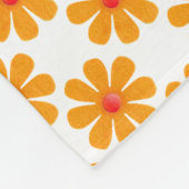 Frühlingorange Blume für Babydusche Fleecedecke (Ecke)