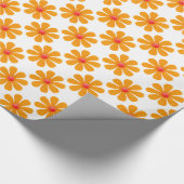 Frühlingorange Blume für jede Anlässe Geschenkpapier (Ecke)