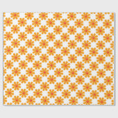 Frühlingorange Blume für jede Anlässe Geschenkpapier (Flach)