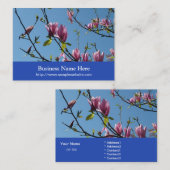 Frühlingrosa Magnolia-Blume Visitenkarte (Vorne/Hinten)