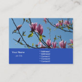 Frühlingrosa Magnolia-Blume Visitenkarte (Rückseite)