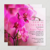 Frühlingrosa Orchideen-Brautparty Einladung (Vorne/Hinten)