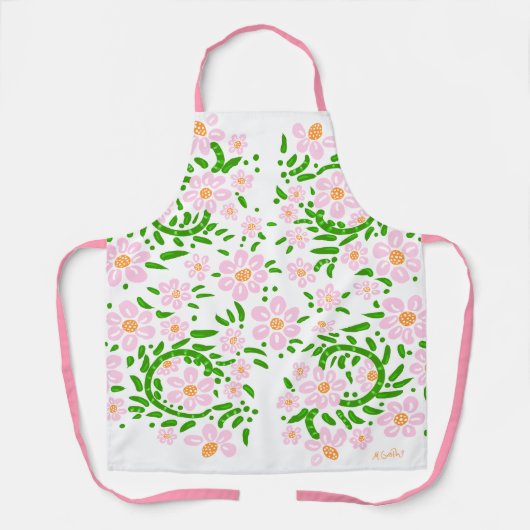 Frühlingrosa Schürze (Vorderseite)