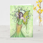 Frühlings-Ankunfts-feenhafte Gruß-Karte Karte (Gelbe Blume)