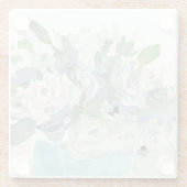 Frühlings-Anordnung - Aquarell-Blumenstrauß Glasuntersetzer (Rückseite)