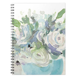 Frühlings-Anordnung - Aquarell-Blumenstrauß Notizblock
