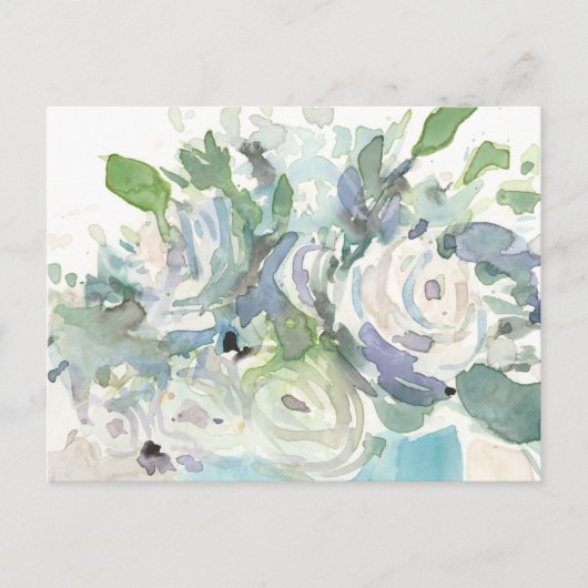 Frühlings-Anordnung - Aquarell-Blumenstrauß Postkarte (Vorderseite)
