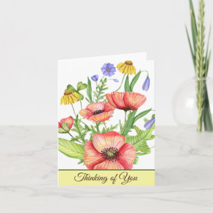 Frühlings-Aquarell-Blumenmuster individuell gestal Karte