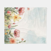 Frühlings-Aquarell Fleecedecke (Vorderseite (Horizontal))