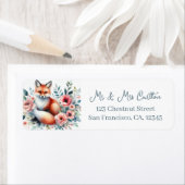 Frühlings-Aquarell-Fuchs-Rücksendeadresse (Insitu)
