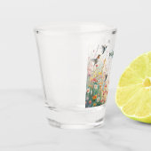 Frühlings-Aquarell-Vögel Florales Monogramm Wildbl Schnapsglas (Links)