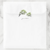 Frühlings-Baum-Aufkleber Runder Aufkleber (Tasche)