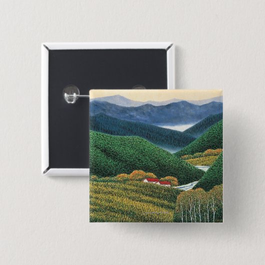 Frühlings-Berge Button (Vorne & Hinten)