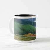 Frühlings-Berge Zweifarbige Tasse (Vorderseite Links)
