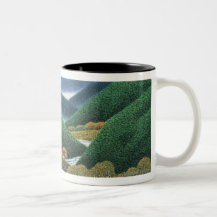 Frühlings-Berge Zweifarbige Tasse