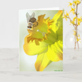 Frühlings-Biene Karte (Gelbe Blume)