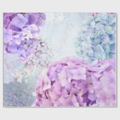 Frühlings-Blumehydrangea-Pastell-Collage Geschenkpapier (Flach)