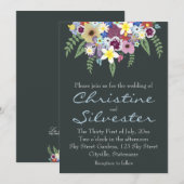 Frühlings-Blumen, 12x18 wedding Einladung (Vorne/Hinten)