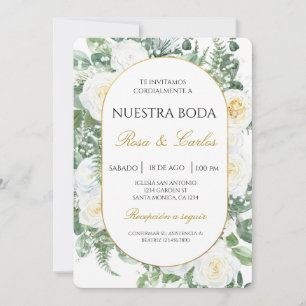 Frühlings-Blumen-Boho-Spanische Hochzeit Einladung