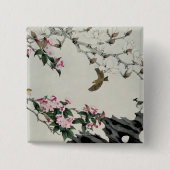 Frühlings-Blumen Button (Vorderseite)