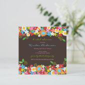 Frühlings-Blumen-Garten-Gänseblümchen-Brautparty Einladung (Stehend Vorderseite)