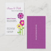 Frühlings-Blumen-Geschäfts-Karte Visitenkarte (Vorne/Hinten)