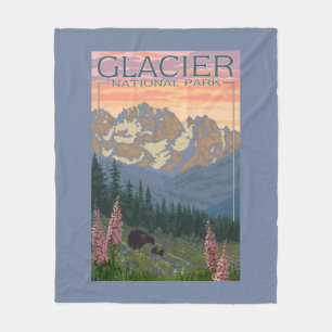 Frühlings-Blumen - Gletscher-Nationalpark, M.Ü. Fleecedecke