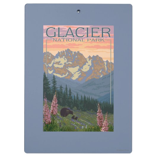 Frühlings-Blumen - Gletscher-Nationalpark, M.Ü. Klemmbrett (Rückseite)