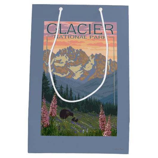 Frühlings-Blumen - Gletscher-Nationalpark, M.Ü. Mittlere Geschenktüte (Rückseite)