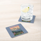 Frühlings-Blumen - Gletscher-Nationalpark, M.Ü. Rechteckiger Pappuntersetzer (Vor Ort)