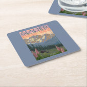 Frühlings-Blumen - Gletscher-Nationalpark, M.Ü. Rechteckiger Pappuntersetzer (angewinkelt)